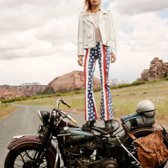 FREE PEOPLE Penny Stars & Stripes Jeans LAST PAIR! - Picture 5 of 10